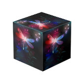 赤い白熱［赤熱］光を放つトンボ フォトキューブ (裏面アングル)