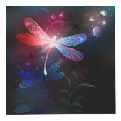 赤い白熱［赤熱］光を放つトンボ フォトキューブ (正面)