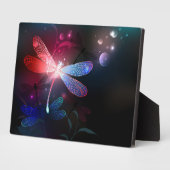 赤い白熱［赤熱］光を放つトンボ フォトプラーク (側面)