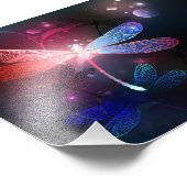 赤い白熱［赤熱］光を放つトンボ フォトプリント            (角)