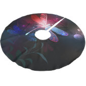 赤い白熱［赤熱］光を放つトンボ ブラッシュドポリエステルツリースカート (アングル)