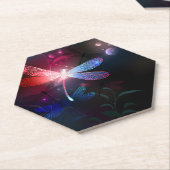 赤い白熱［赤熱］光を放つトンボ ペーパーコースター (アングル)