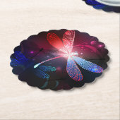 赤い白熱［赤熱］光を放つトンボ ペーパーコースター (アングル)