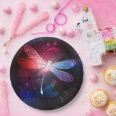 赤い白熱［赤熱］光を放つトンボ ペーパープレート (パーティー)