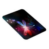 赤い白熱［赤熱］光を放つトンボ マグネット (右側)