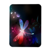 赤い白熱［赤熱］光を放つトンボ マグネット (縦)