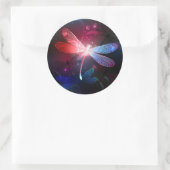 赤い白熱［赤熱］光を放つトンボ ラウンドシール (バッグ)