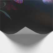 赤い白熱［赤熱］光を放つトンボ ラッピングペーパー (角)