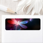 赤い白熱［赤熱］光を放つトンボ ラベル (インサイチュ)