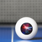 赤い白熱［赤熱］光を放つトンボ 卓球ボール (ネット)