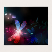 赤い白熱［赤熱］光を放つトンボ 名刺 (外部フラット)