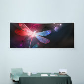 赤い白熱［赤熱］光を放つトンボ 横断幕 (トレードショー)