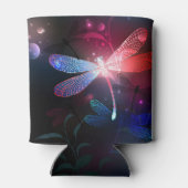 赤い白熱［赤熱］光を放つトンボ 缶クーラー (裏面)