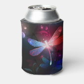 赤い白熱［赤熱］光を放つトンボ 缶クーラー (缶裏面)