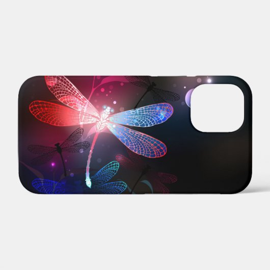 赤い白熱［赤熱］光を放つトンボ Case-Mate iPhoneケース (裏面 (横))