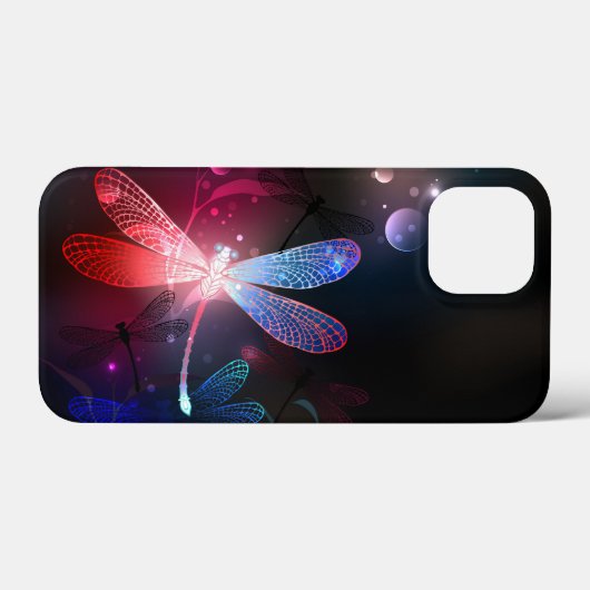 赤い白熱［赤熱］光を放つトンボ Case-Mate iPhoneケース (裏面 (横))