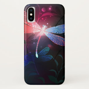 赤い白熱［赤熱］光を放つトンボ iPhone X ケース