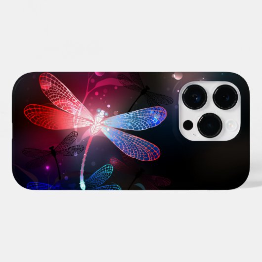 赤い白熱［赤熱］光を放つトンボ Case-Mate iPhoneケース (裏面 (横))