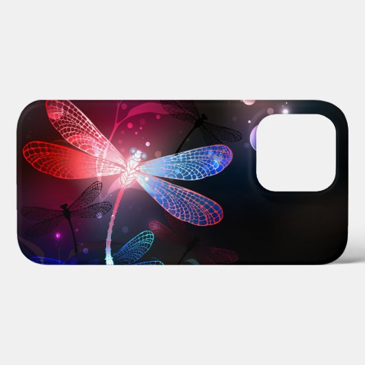 赤い白熱［赤熱］光を放つトンボ Case-Mate iPhoneケース (裏面 (横))