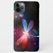 赤い白熱［赤熱］光を放つトンボ iPhoneケース (裏面)