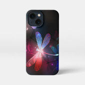 赤い白熱［赤熱］光を放つトンボ iPhoneケース (裏面)