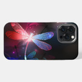 赤い白熱［赤熱］光を放つトンボ iPhoneケース (裏面横)