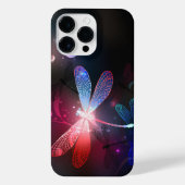 赤い白熱［赤熱］光を放つトンボ iPhoneケース (裏面)