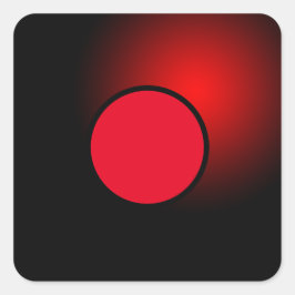 赤い白熱［赤熱］光を放つ球体 スクエアシール