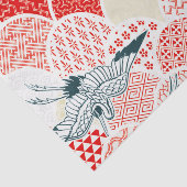 赤い白鳥の着物日本のフローラの切り離し 薄葉紙 (詳細)