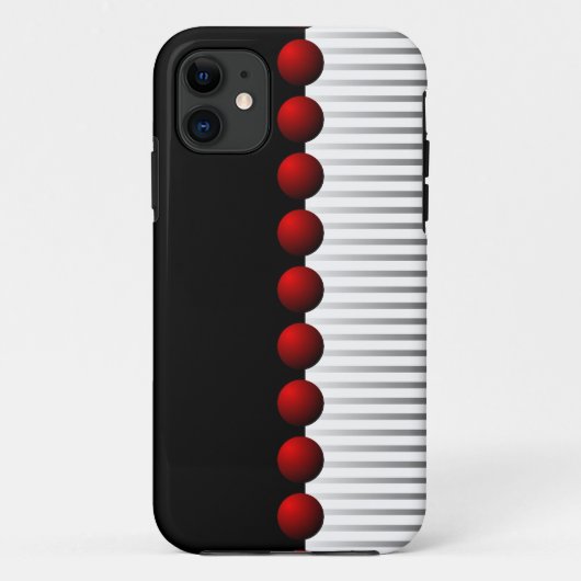 赤い白黒および灰色の抽象芸術 Case-Mate iPhoneケース (裏面)