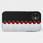 赤い白黒および灰色の抽象芸術 Case-Mate iPhoneケース (裏面(横))