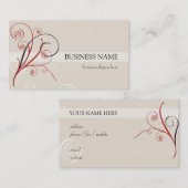 赤い白黒のらせん状 名刺 (正面/裏面)