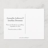 赤い白黒のフォトコラージュ日付の保存 案内ポストカード (裏面)