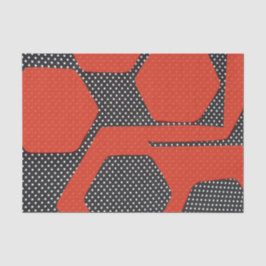 赤い白黒の抽象芸術のティッシュペーパー 薄葉紙