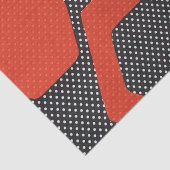 赤い白黒の抽象芸術のティッシュペーパー 薄葉紙 (詳細)