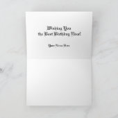 赤い白黒の格子縞の対角線 カード (内部)