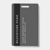 赤い白黒のVIPアクセスIDバッジ バッジ (裏面)