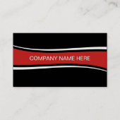 赤い白黒モダンなデザイン 名刺 (正面)