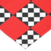 赤い白黒幾何三角形 テーブルクロス (アングル)