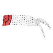 赤い白黒花の水玉模様の空手のスタイル タイヘッドバンド (回転90)