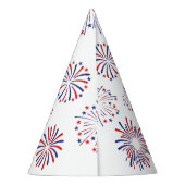 赤い白7月のポプシクルの赤ちゃんシャワーの4番目 パーティーハット (裏面)