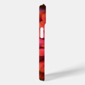 赤い百日草 - 花柄 iPhone 15 カバー (裏面 / 右)