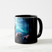 赤い目で吠える狼 マグカップ (正面右)