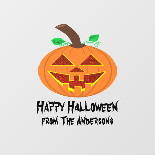 赤い目のカボチャの窓が引っ掛かる ウィンドウサイン