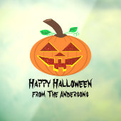 赤い目のカボチャの窓が引っ掛かる ウィンドウサイン (シート3)