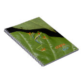 赤い目のガウディのカエルのお客様。文字手帳 ノートブック (右側)