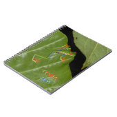 赤い目のガウディのカエルのお客様。文字手帳 ノートブック (左側)