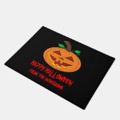 赤い目のハッピーハローウィンカボチャのDoormat ドアマット (アングル)
