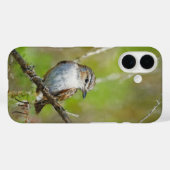 赤い目のヴィレオ鳥の絵を描名前をカスタムする Case-Mate iPhoneケース (裏面 (横))