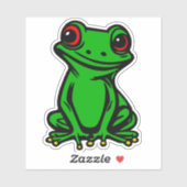 赤い目の木、カエルのステッカー シール (シート)